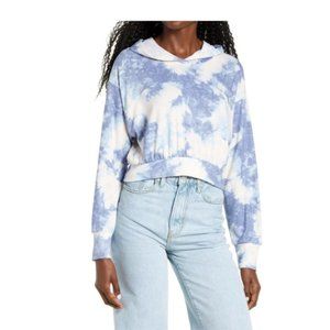 Socialite | Women's Tie Dye Long Sleeve Cropped Hoodie Small